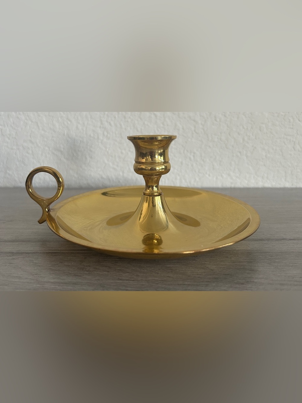 Carolina Brass Chamberstick Candle Holder